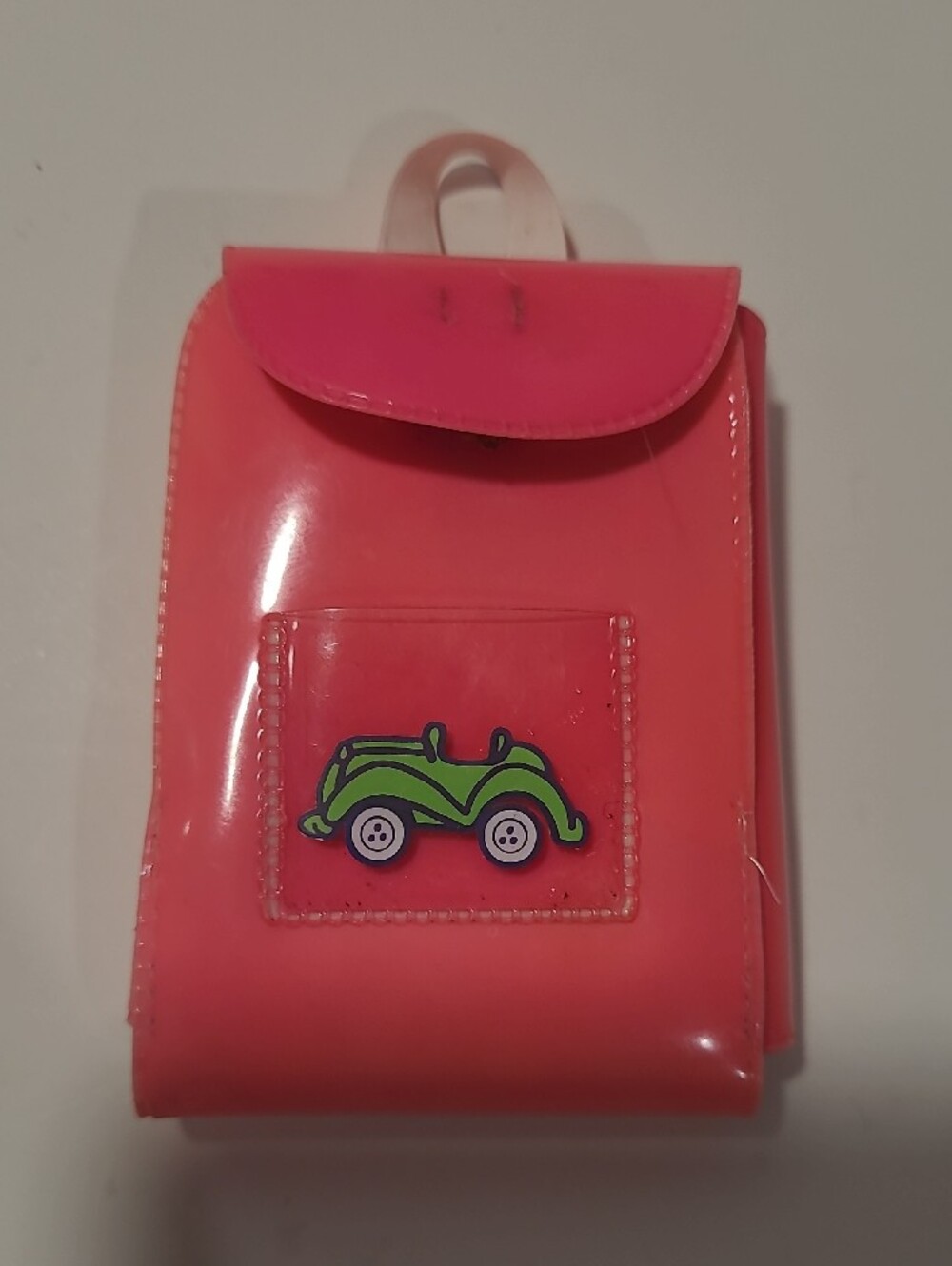 Barbie Hot Pink Doll Backpack with Green Car Patch and White Handle - Picture 2 of 14